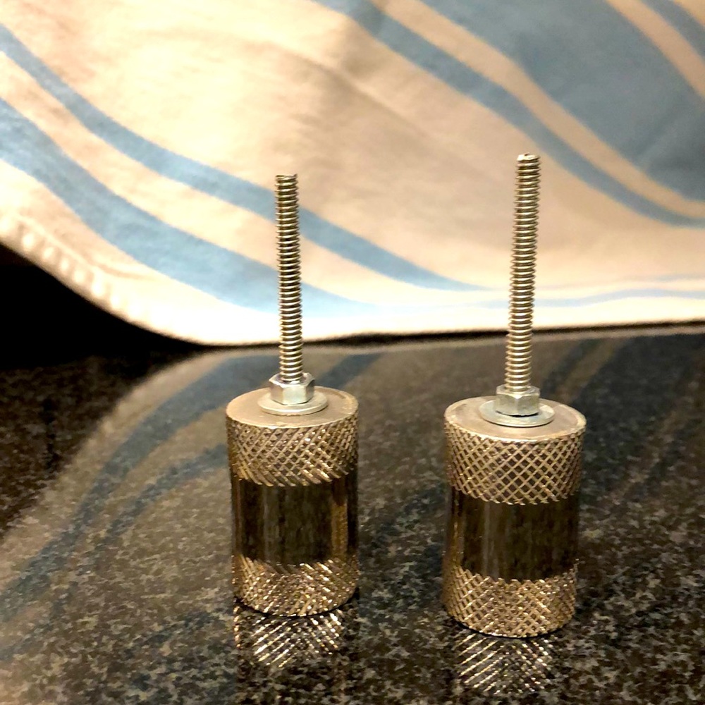 Anthropologie Pair of Silver/Chrome Cabinet Knobs